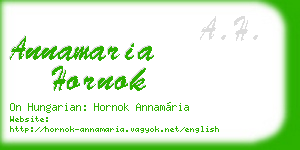annamaria hornok business card